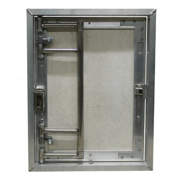 Люк алюминиевый под плитку распашной 300х500Люк алюминиевый под плитку распашной 300х500[image_num]