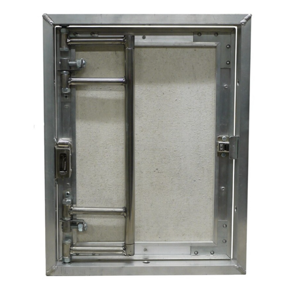 Люк алюминиевый под плитку распашной 400х500Люк алюминиевый под плитку распашной 400х500[image_num]