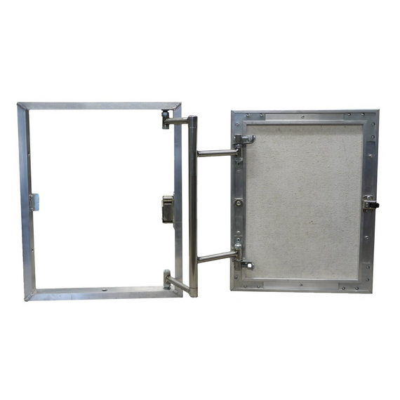 Люк алюминиевый под плитку распашной 400х600Люк алюминиевый под плитку распашной 400х600[image_num]